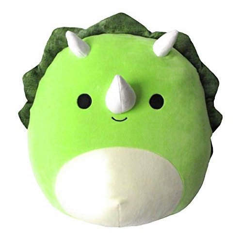 Squishmallow 8 Inch Tristan the Green Triceratops Plush Toy - Owl & Goose Gifts