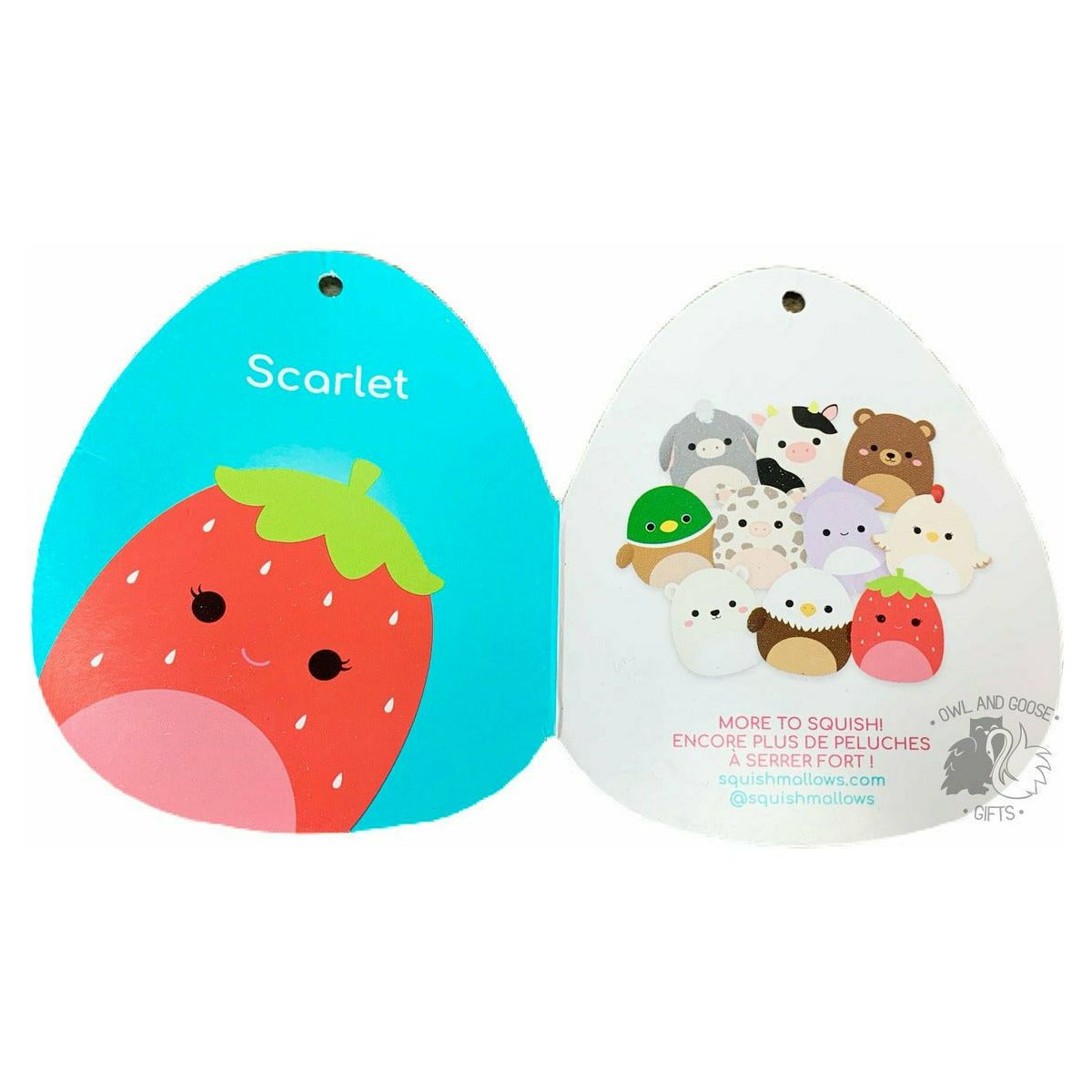 Squishmallow Strawberry - Scarlet 8 inch - Owl & Goose Gifts